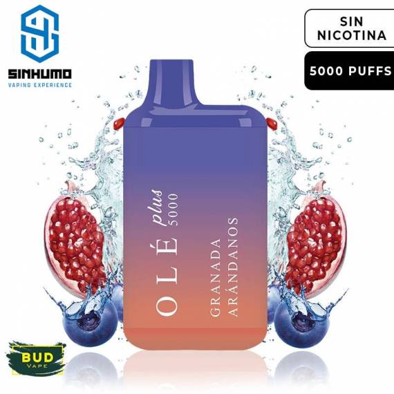 Olé Plus 5000 Bud Vape Granada Arándanos 0mg Olé Plus 5000 Bud Vape Granada Arándanos 0mg