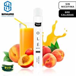 Vaper Desechable Juicy Peaches Olé Mini SIN NICOTINA by Bud Vape