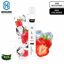 Vaper Desechable Strawberry Ice Olé Mini SIN NICOTINA by Bud Vape