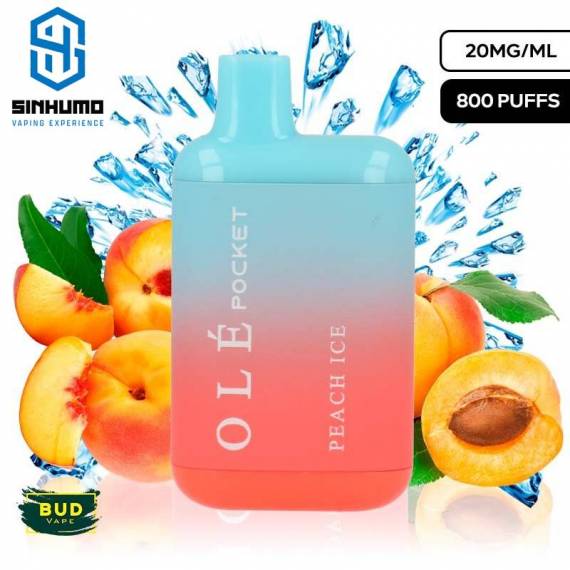 [Olé Pocket] Vaper Desechable Peach Ice 20mg by Bud Vape