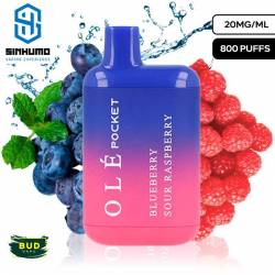 [Olé Pocket] Vaper Desechable Blueberry Sour Raspberry 20mg by Bud Vape