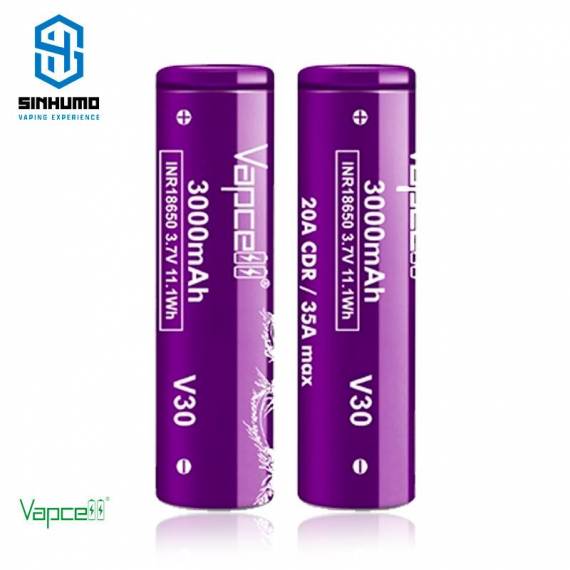Batería V30 18650 35A 3000mAh (Pack de 2) by Vapcell Batería V30 18650 35A 3000mAh (Pack de 2) by Vapcell