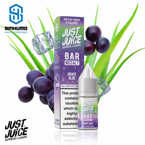 Sales Grape Aloe 10ml Bar Salts by Just Juice ICE Nic Salt