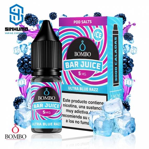 Sales Ultra Blue Razz Ice 10ml Bar Juice By Bombo E-liquids