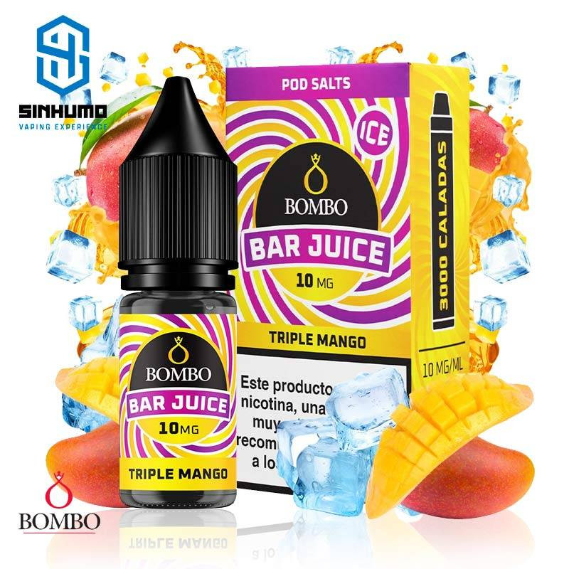 Sales Triple Mango Ice 10ml Bar Juice By Bombo E-liquids