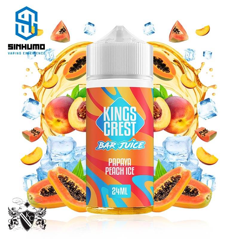 Aroma Papaya Peach Ice 24ml Longfill Bar Juice by Kings Crest
