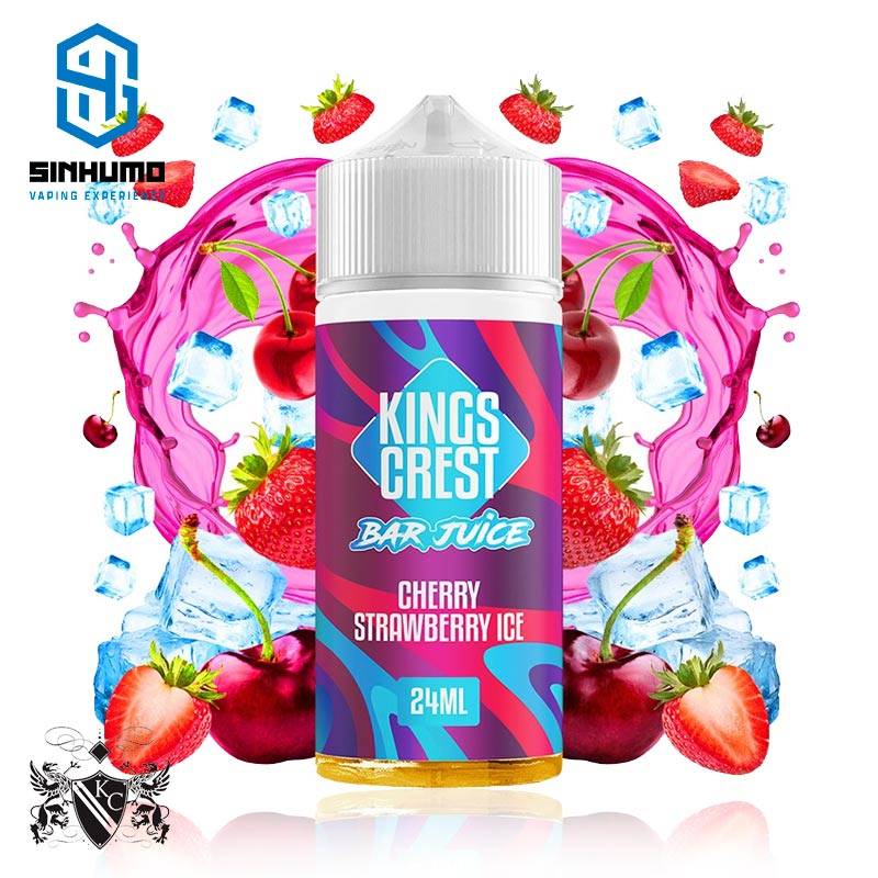 Aroma Cherry Strawberry Ice 24ml Longfill Bar Juice by Kings Crest