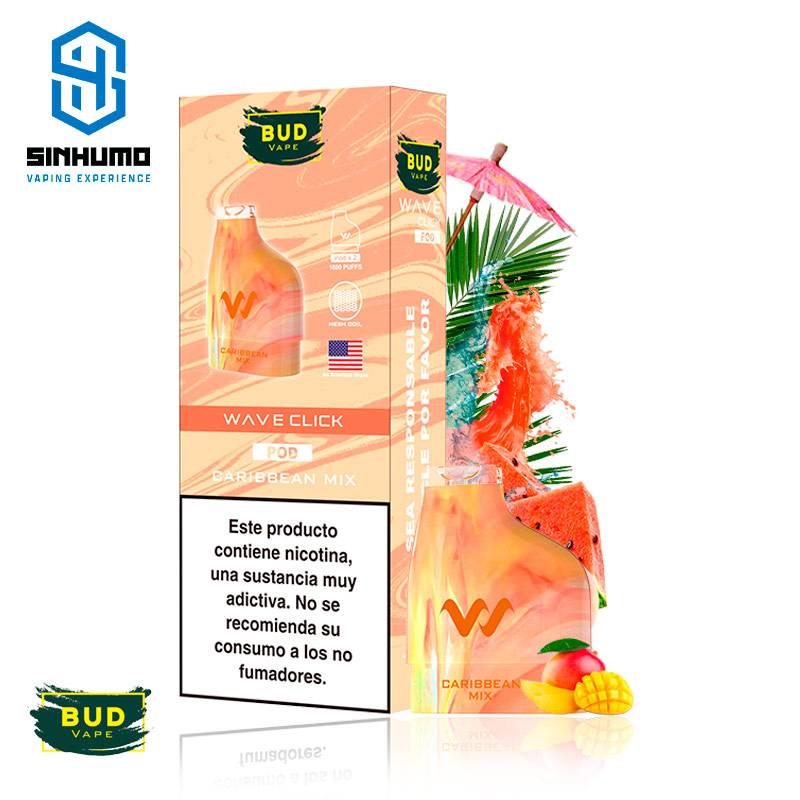Cartucho Wave Click Caribbean Mix 20mg (Pack 2)
