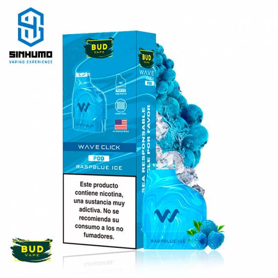 Cartucho Wave Click RaspBlue Ice 20mg (Pack 2)