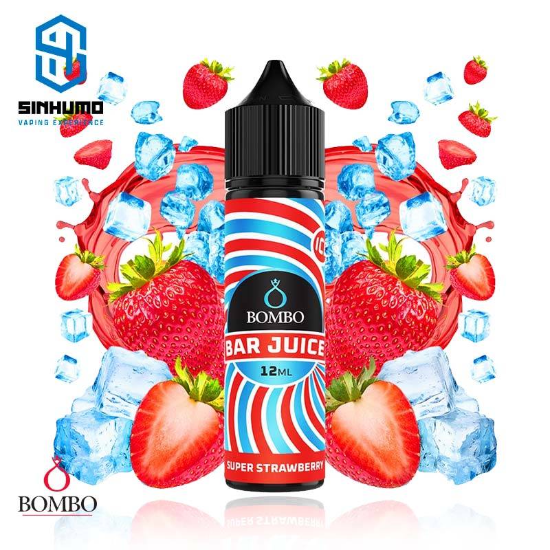 Aroma Super Strawberry Ice 12ml Longfill Bar Juice by Bombo E-liquids