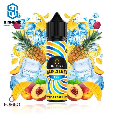 Aroma Pineapple Peach Mango Ice 12ml Longfill Bar Juice by Bombo E-liquids