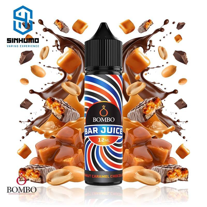 Aroma Peanut Caramel Chocolate 12ml Longfill Bar Juice by Bombo E-liquids
