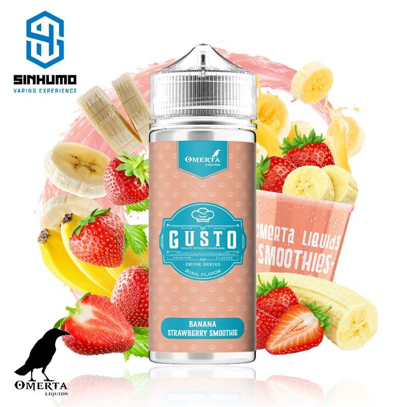 Aroma Gusto Banana Strawberry Smoothie 20ml Longfill by Omerta Liquids