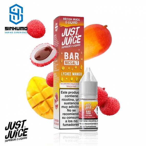 Sales Lychee Mango 10ml Bar Salts by Just Juice ICE Nic Salt