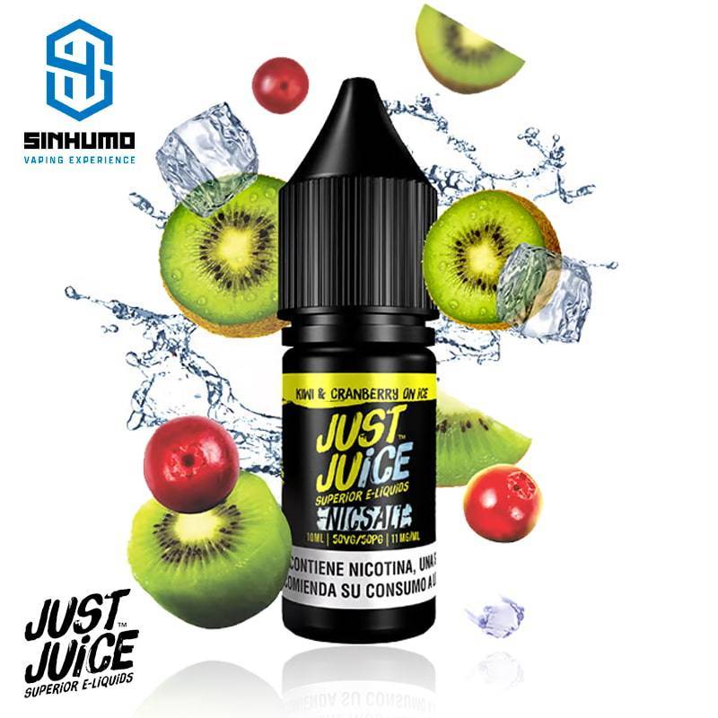 Sales Kiwi Cranberry On Ice 10ml by Just Juice Nic Salt