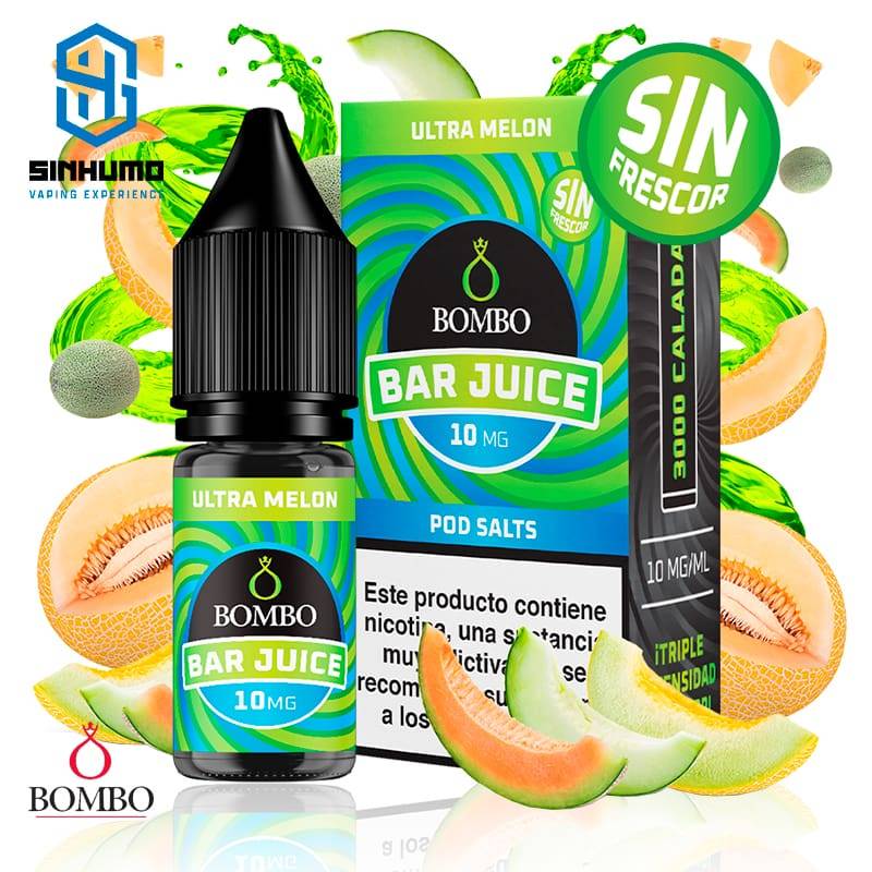 Sales Ultra Melon SIN FRESCOR 10ml Bar Juice By Bombo E-liquids