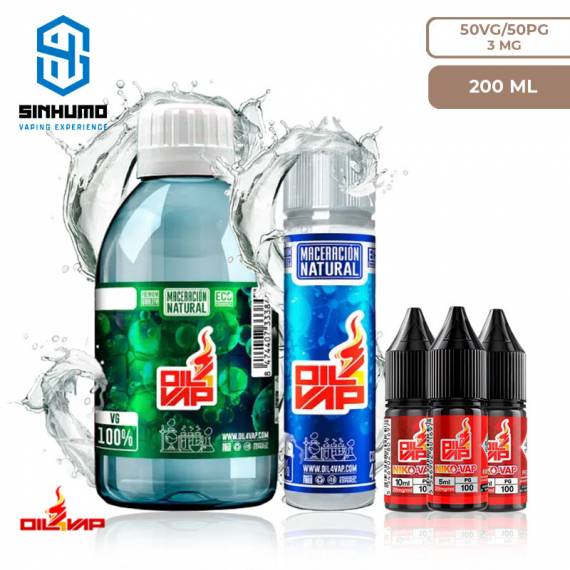 Pack de Bases 200ML 3mg (Maceracion Natural) By Oil4Vap