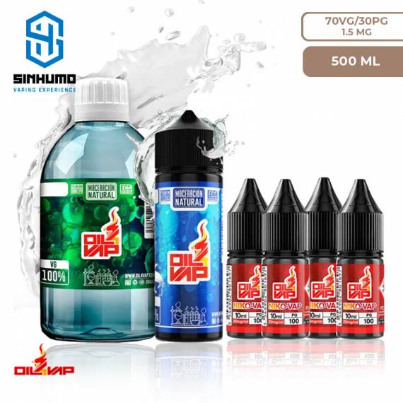 Pack de Bases 500ML 1.5mg (Maceracion Natural) By Oil4Vap