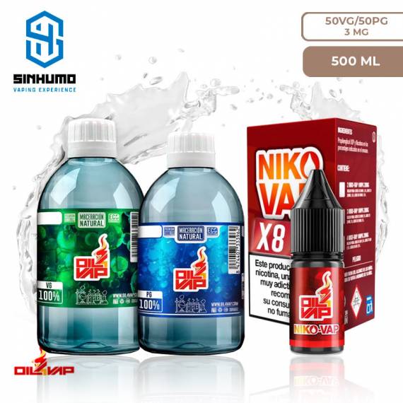 Pack de Bases 500ML 3mg (Maceracion Natural) By Oil4Vap