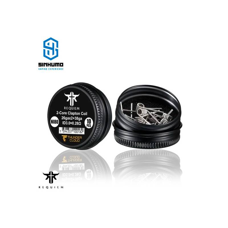 Requiem Fused Clapton Coils NI80 (10pcs) By Thunder Cloud x El Mono Vapeador