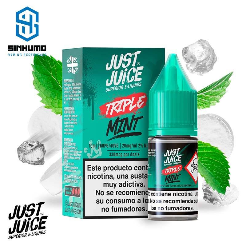 Just Juice Salts Mint Range Triple Mint 10ml | Sales Mentoladas | SinHumo