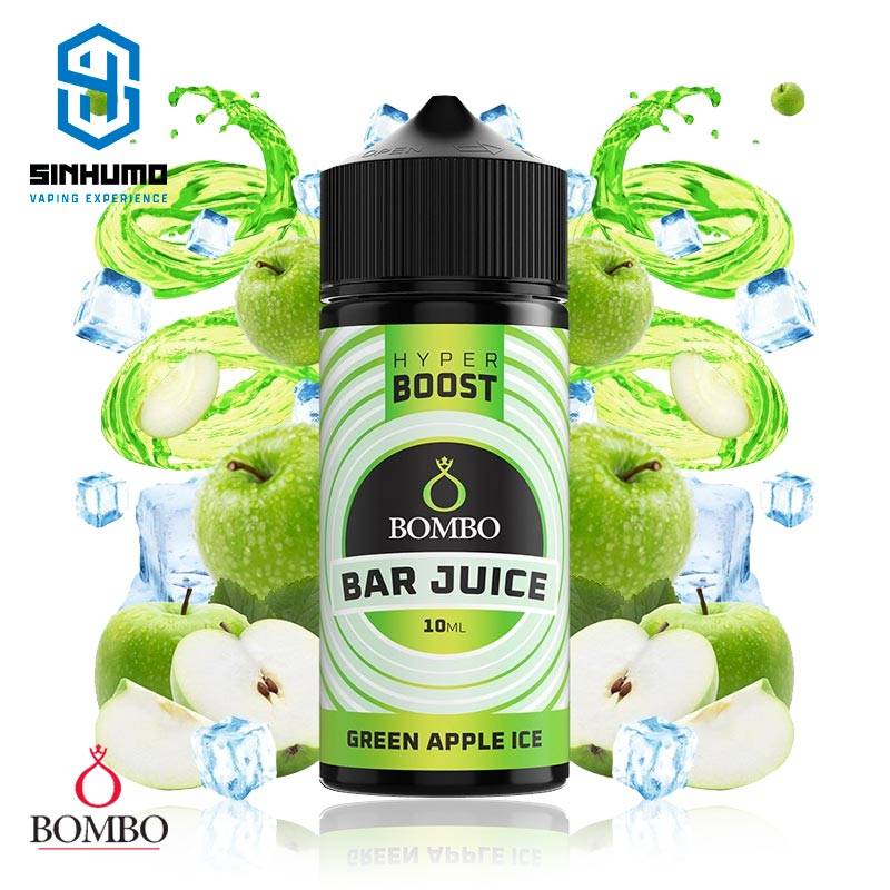 Aroma Green Apple Ice 10ml Longfill Hyper Boost Bar Juice by Bombo E-liquids