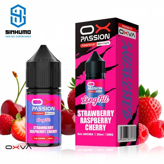 Aroma Strawberry Raspberry Cherry 6ml Longfill Ox Passion by Oxva