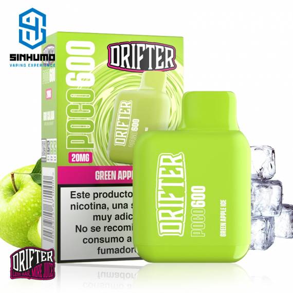 Pod Desechable Poco 600 Green Apple Ice 20mg by Drifter