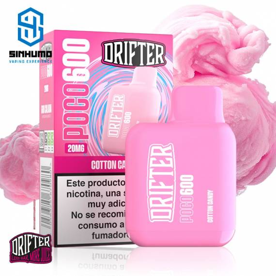 Pod Desechable Poco 600 Cotton Candy 20mg by Drifter
