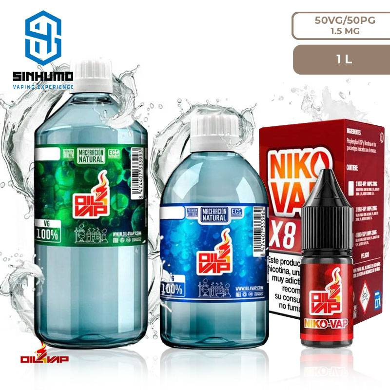 Pack de Bases 1000ML 1.5mg (Maceracion Natural) By Oil4Vap | Sinhumo