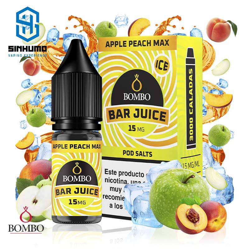 Sales Apple Peach Max Ice 10ml Bar Juice By Bombo E-liquids