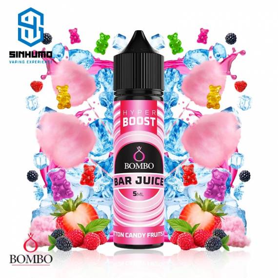 Aroma Cotton Candy Fruits Ice 5ml Longfill Hyper Boost Bar Juice by Bombo E-liquids