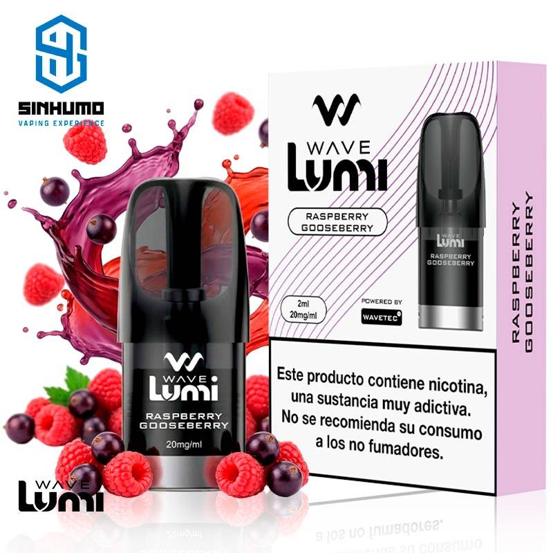 Cartucho Wave Lumi Raspberry Gooseberry 20mg