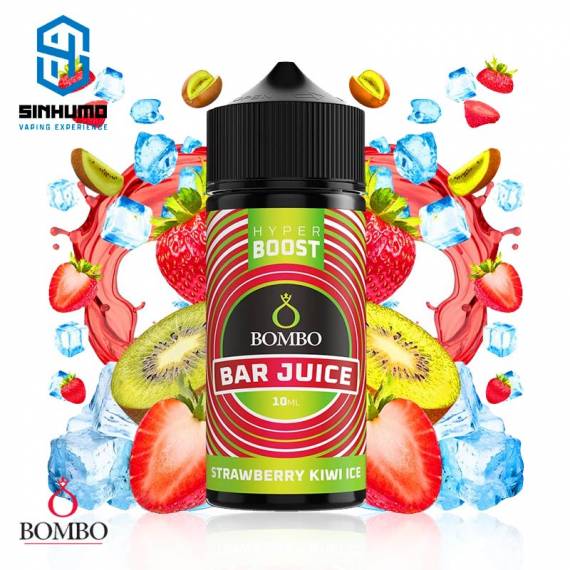 Aroma Strawberry Kiwi Ice 10ml Longfill Hyper Boost Bar Juice by Bombo E-liquids