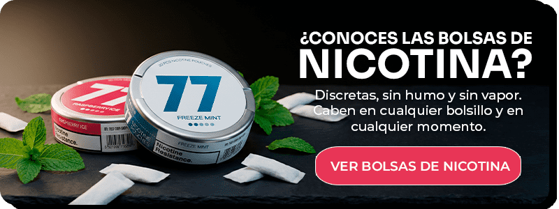 comprar bolsas de nicotina discretas sin humo sin vapor