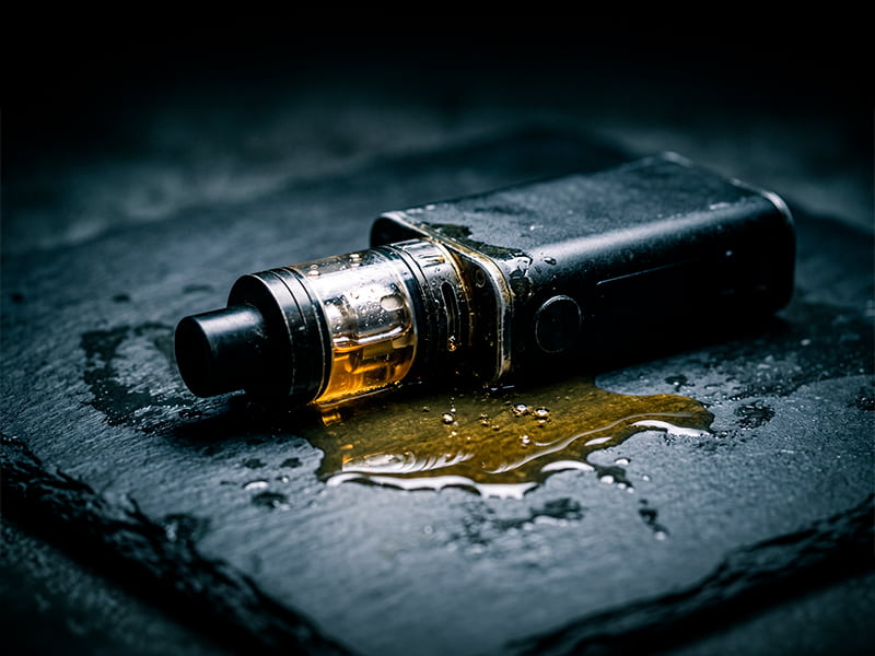 fuga eliquido vaper falsificado fallo sellado