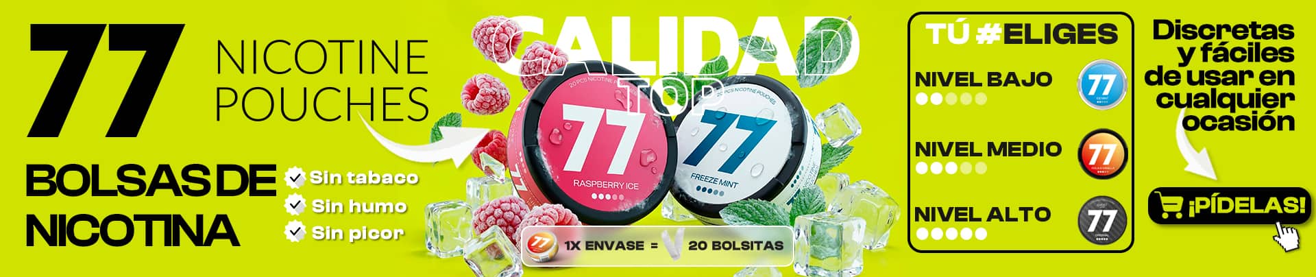 77 pouches